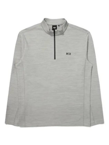 K2 FLYHIKE Melange Zip Up T Shirt ECO OATMEAL GRAY - KATE - BALAAN 1