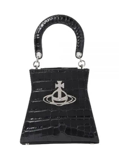 Kelly Small Leather Hand Tote Bag Black - VIVIENNE WESTWOOD - BALAAN 2