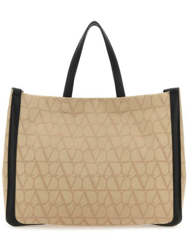 Toile Iconogrape Tote Bag Beige - VALENTINO - BALAAN 1