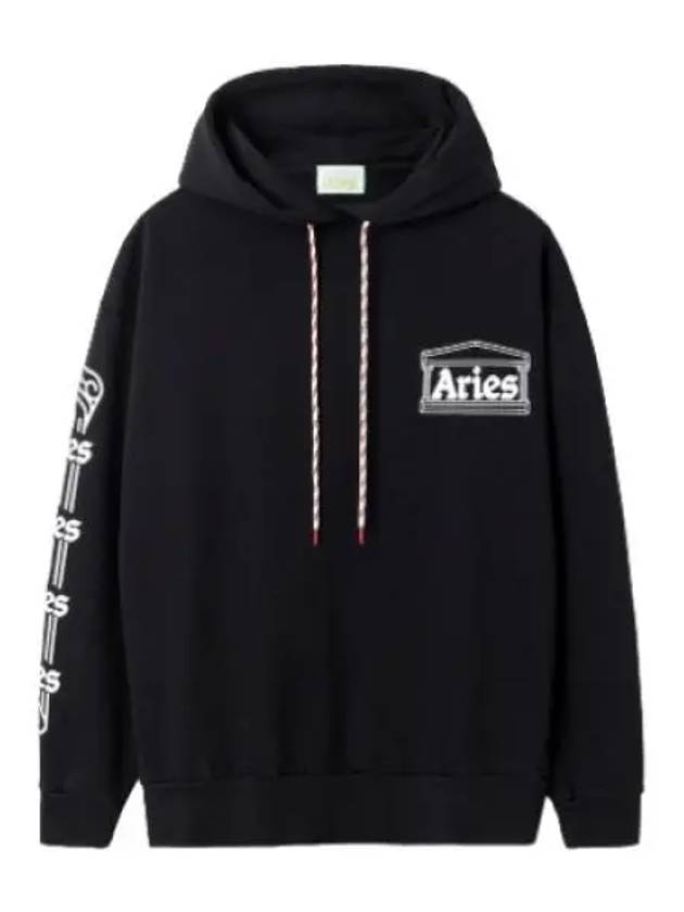 Aries column hoodie black hooded zip up - ARIES - BALAAN 1