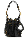 Le Cagol XS Leather Bucket Bag Black - BALENCIAGA - BALAAN 2