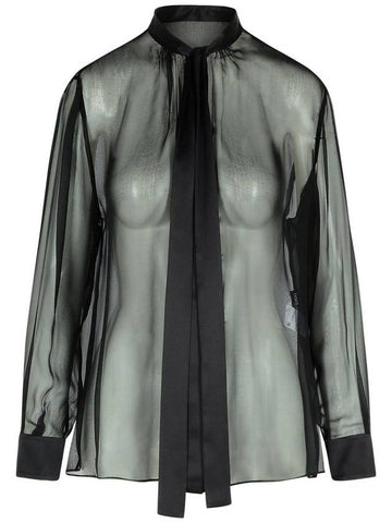 Dolce & Gabbana Black Silk Shirt - DOLCE&GABBANA - BALAAN 1