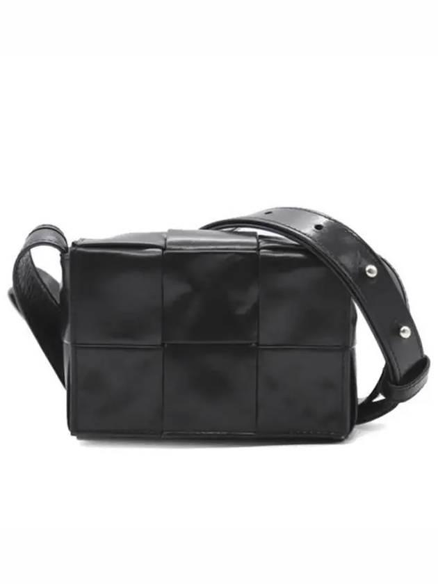 Cassette Small Leather Cross Bag Black - BOTTEGA VENETA - BALAAN 2