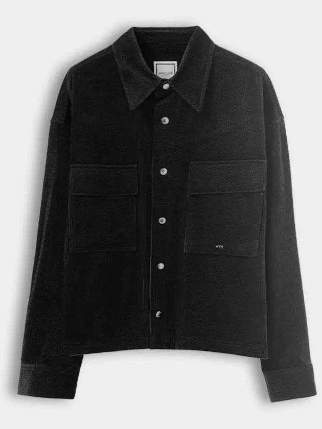 Men s Out Pocket Corduroy Shirt Jacket Black W243SH04829B - WOOYOUNGMI - BALAAN 1