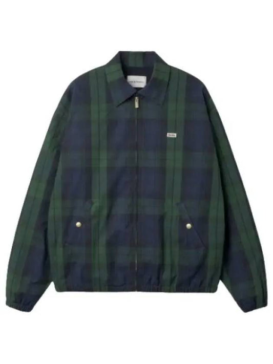 Drold Monsieur La Best Tartan Green Blouson Jacket Aviation Jumper - DROLE DE MONSIEUR - BALAAN 1