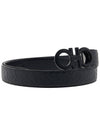 Men's Gancini Reversible Leather Belt Black - SALVATORE FERRAGAMO - BALAAN 4