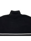 Men's Heart Logo Striped Turtleneck Black - AMI - BALAAN 8