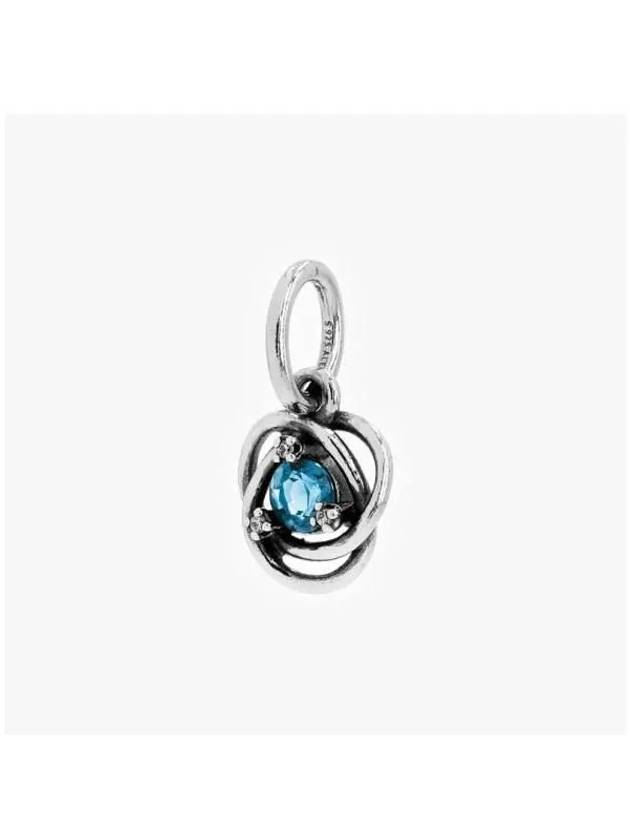 Sea Aqua Eternity Circle Dangle Bracelet Charm Silver Blue - PANDORA - BALAAN 4