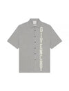 College Cotton Short Sleeve Shirt Grey - GIVENCHY - BALAAN 2