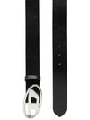 B 1DR D Logo Buckle Leather Belt Black - DIESEL - BALAAN 3