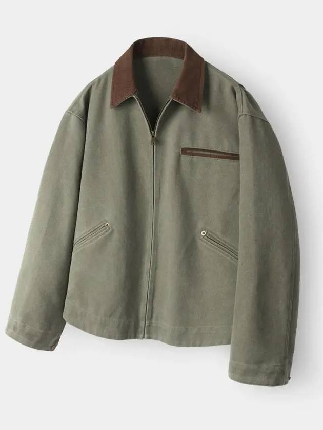 VTG Washed Work Jacket Khaki - INDUST - BALAAN 7