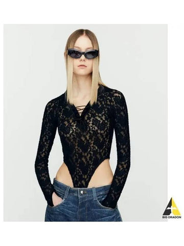 for WOMEN Rose Lace Bodysuit atb1192w BLACK - ANDERSSON BELL - BALAAN 1