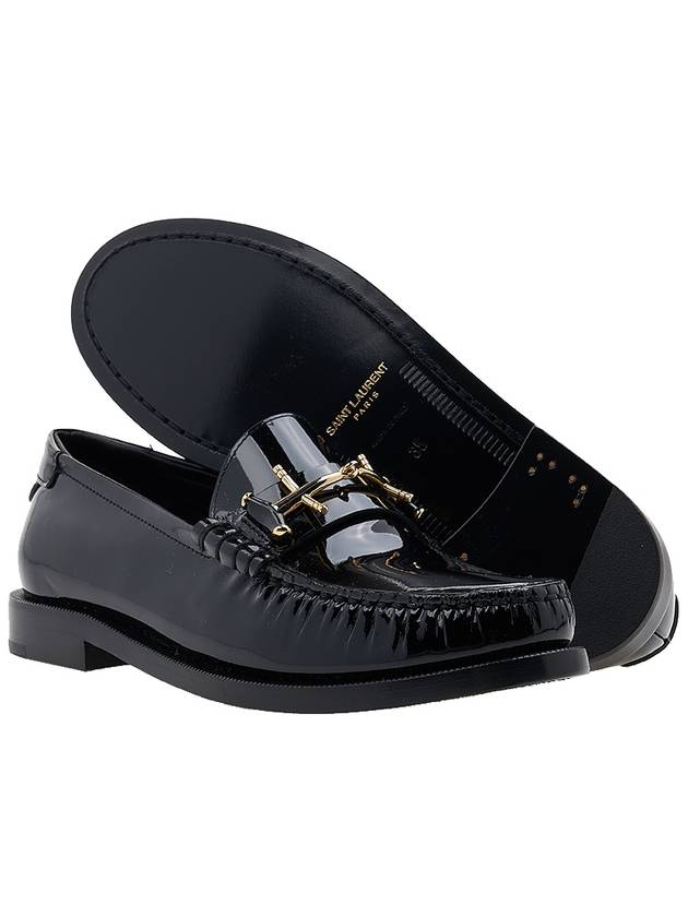 Patent Leather Loafers Black - SAINT LAURENT - BALAAN 6