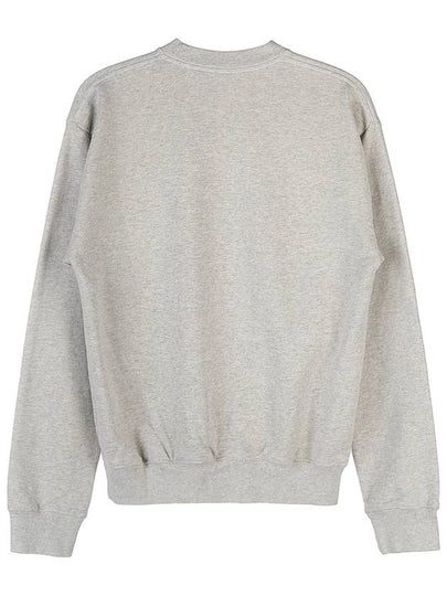 TRACK AND FIELD FLOCKED CREWNECK HEATHER OATMEAL MERLOT - SPORTY & RICH - BALAAN 2