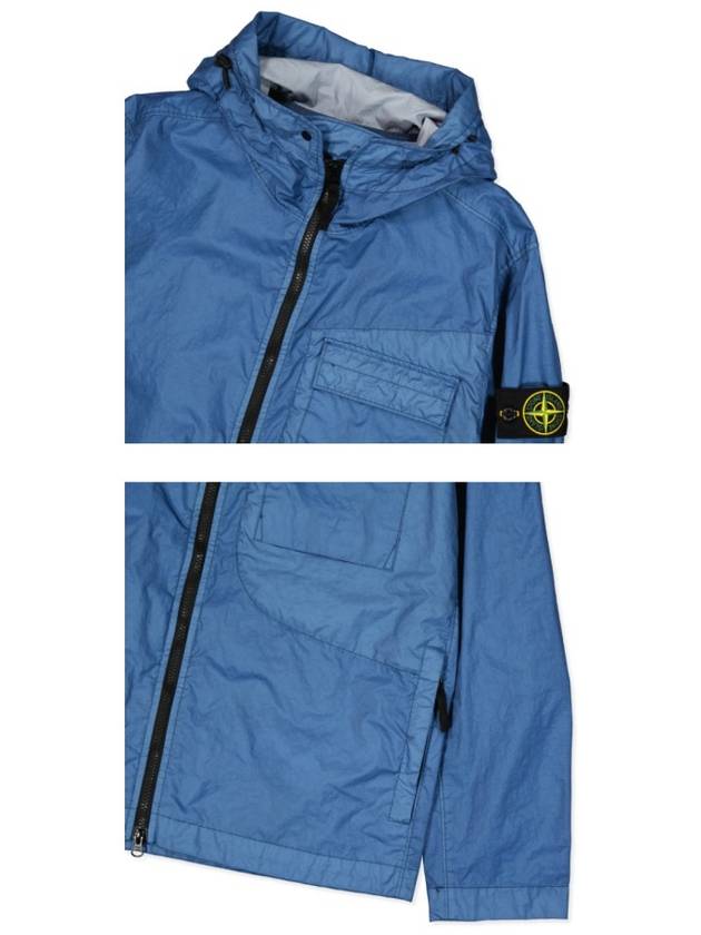 Waffen Patch Membrana Hooded Jacket Blue - STONE ISLAND - BALAAN 6