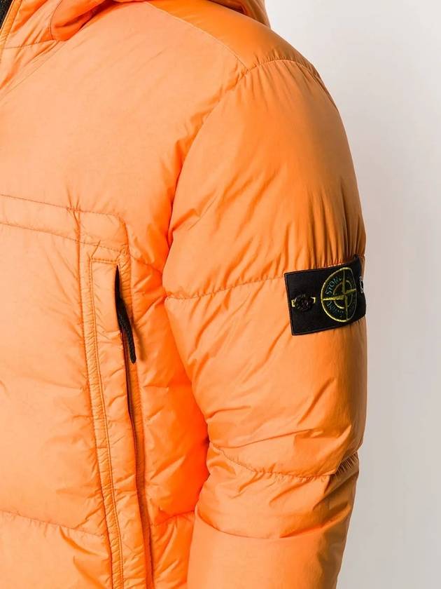 Men's Crinkle Reps Hooded Down Padding Orange - STONE ISLAND - BALAAN 3