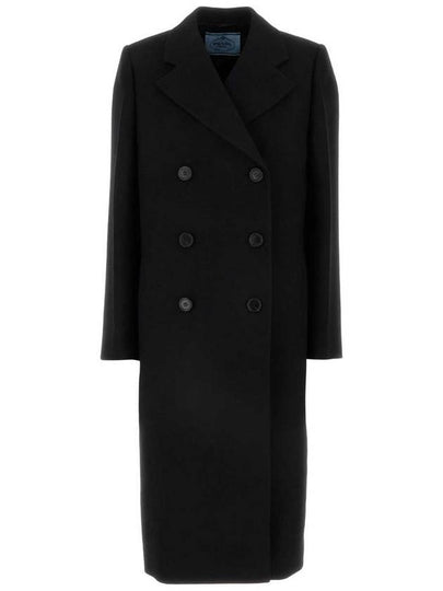 Virgin wool double coat black - PRADA - BALAAN 2