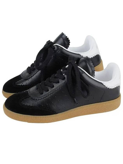 Women's Blyce Vintage Leather Low Top Sneakers Black - ISABEL MARANT - BALAAN 2