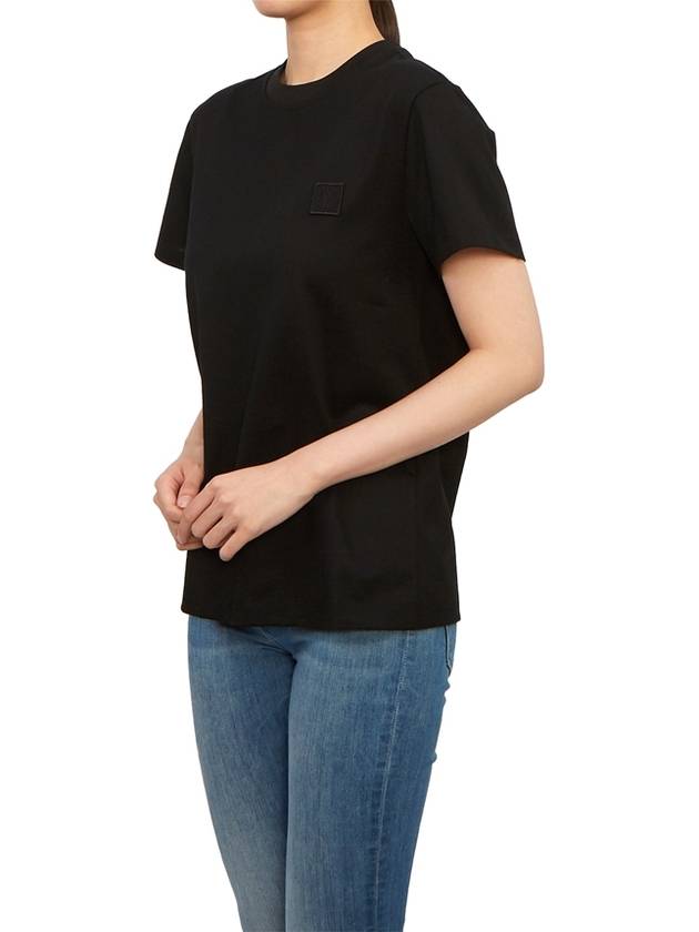 Women's Gradient Embossing Back Logo Short Sleeve T-Shirt Black - WOOYOUNGMI - BALAAN 7