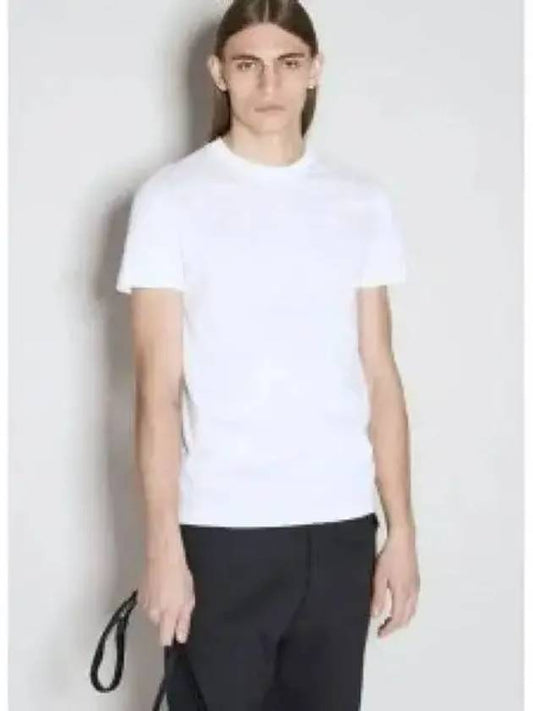 Cotton Jersey Short Sleeve T-Shirt 3 Pack Set White - PRADA - BALAAN 2