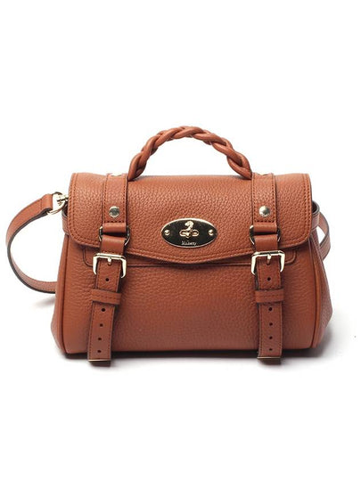 Alexa Heavy Grain Mini Tote Bag Chestnut - MULBERRY - BALAAN 2