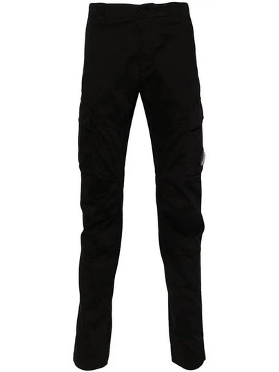 Stretch Sateen Ergonomic Lens Double Cargo Straight Pants Black - CP COMPANY - BALAAN 2