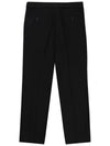 Men's Belted Two-Tuck Tapered Pants Black SW21APA04BK - SOLEW - BALAAN 3