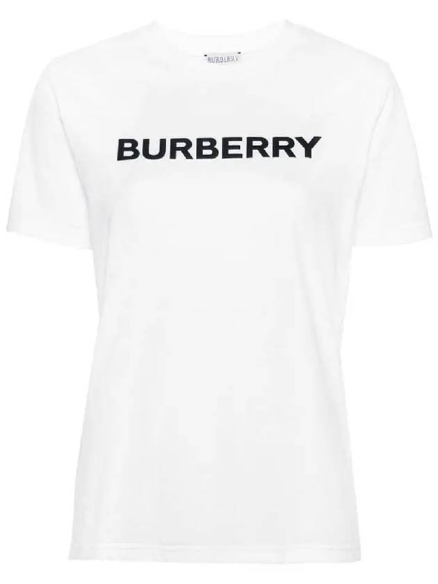 Logo Cotton Short Sleeve T-Shirt White - BURBERRY - BALAAN 2