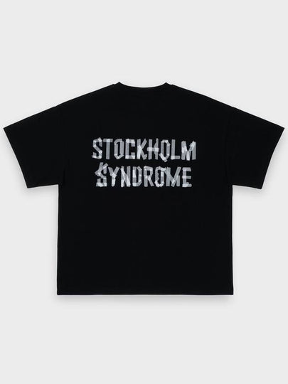 Oversize Fit Paper Tape Tee Black - STOCKHOLM SYNDROME - BALAAN 2