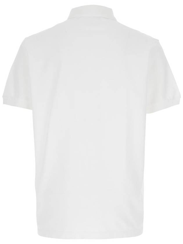 White Polo Shirt With Embroidered Logo On The Front In Cotton Man - DSQUARED2 - BALAAN 2