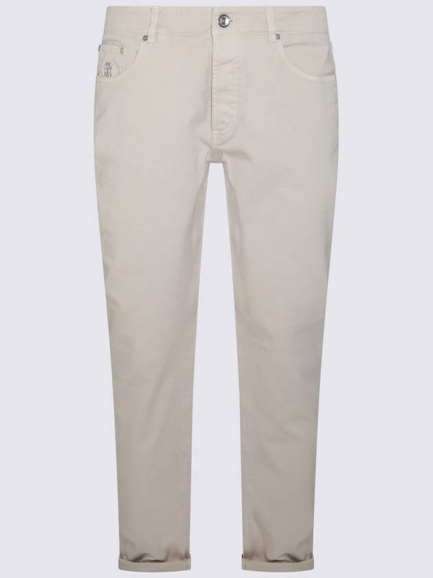 Dyed Denim Jeans Beige - BRUNELLO CUCINELLI - BALAAN 2