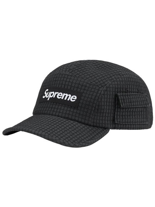 SS22H56 BK Denim Ripstop Camp Cap Black Hat TR - SUPREME - BALAAN 1