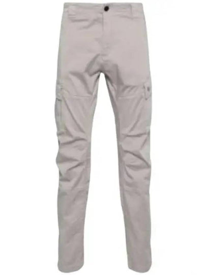 Stretch Sateen Ergonomic Logo Cargo Straight Pants Grey - CP COMPANY - BALAAN 2