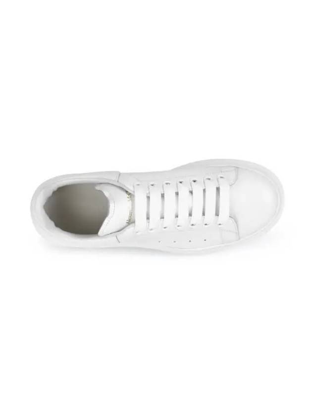 Oversized Leather Tab Low Top Sneakers White - ALEXANDER MCQUEEN - BALAAN 4