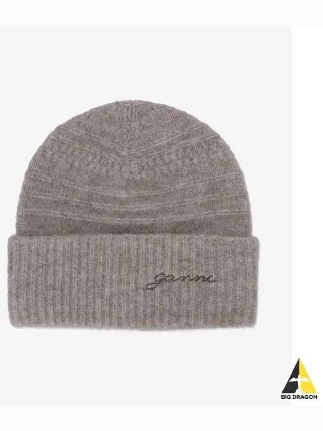 Logo embroidered knit beanie A6061 - GANNI - BALAAN 2