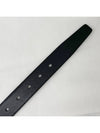 Square Buckle Monogram Leather Belt Black - SAINT LAURENT - BALAAN 11