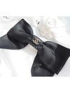 CC Logo Ribbon Silk Hairpin Black AA9854 - CHANEL - BALAAN 7