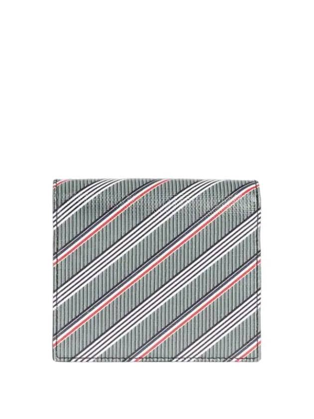 Monogram Coated Canvas Shoulder Strap Card Wallet Medium Gray - THOM BROWNE - BALAAN 3