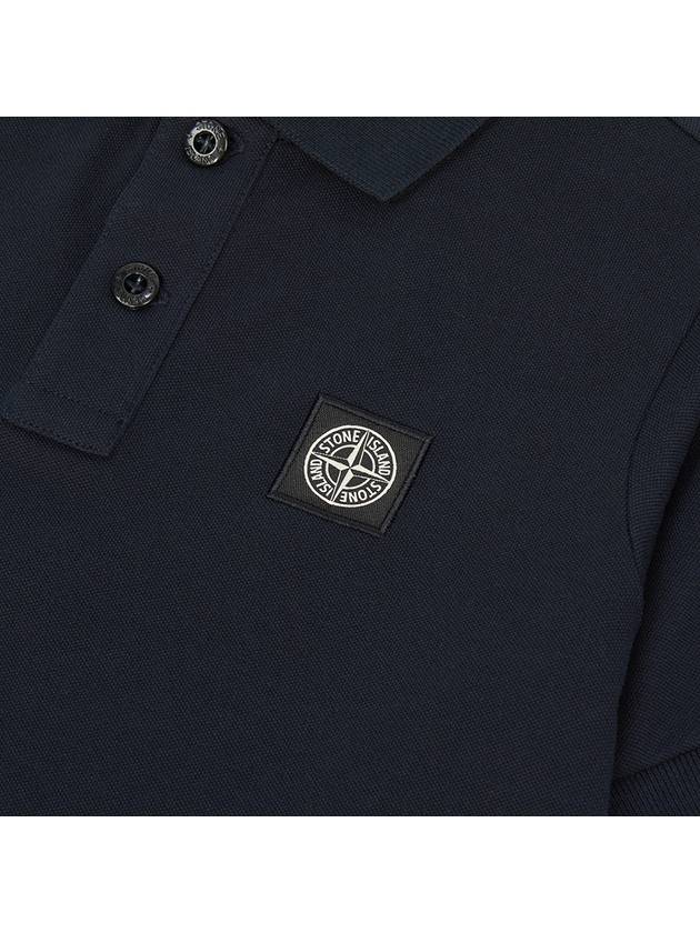 Kids Stretch Cotton Polo Polo Shirt Navy - STONE ISLAND - BALAAN 5