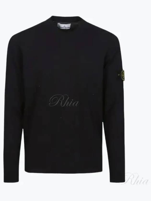 Compass Patch Cotton Sweatshirt Black - STONE ISLAND - BALAAN 2