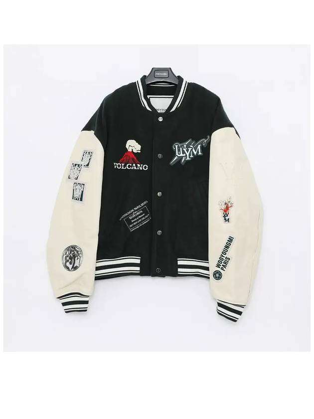 Volcano Varsity Bomber Jacket Green - WOOYOUNGMI - BALAAN 3