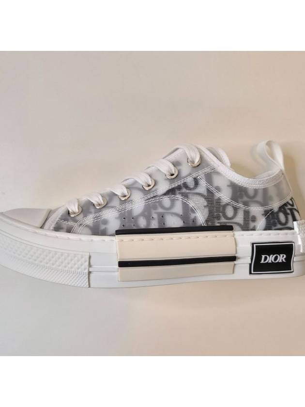 B23 Low Top Sneakers  Oblique White & Black - DIOR - BALAAN 3