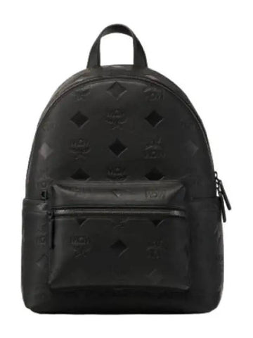 Maxi Monogram Leather Stark Backpack Bag - MCM - BALAAN 1