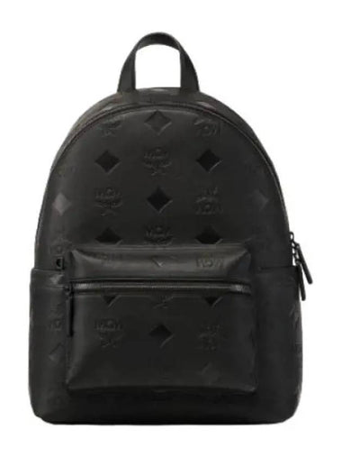 Maxi Monogram Leather Stark Backpack - MCM - BALAAN 1