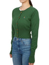 Women s Bea Embroidered Logo Crop Cardigan Green - VIVIENNE WESTWOOD - BALAAN 6