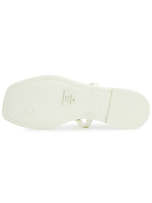 Roxanne Jelly Logo Flip Flops White - TORY BURCH - BALAAN 6