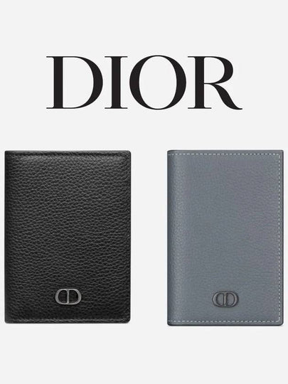 CD Icon Grained Calfskin Card Wallet Black - DIOR - BALAAN 2