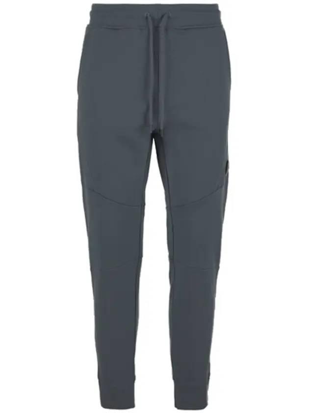 Men's Diagonal Lens Wappen Fleece Track Pants Grey - CP COMPANY - BALAAN 1