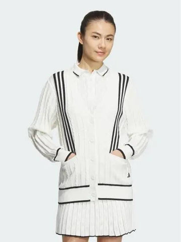 Primeknit cable pattern cardigan women s golf 6624 560740 - ADIDAS - BALAAN 1