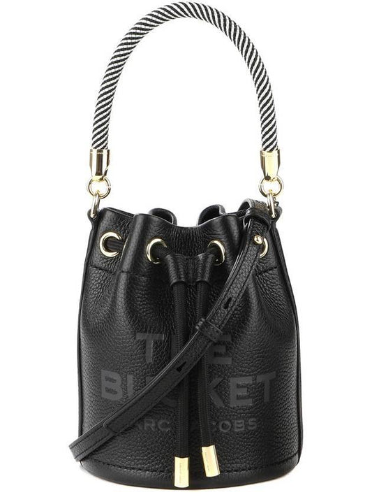 Micro Leather Mini Bucket Bag Black - MARC JACOBS - BALAAN 1